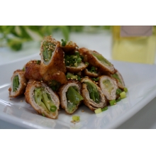豚肉のネギ味噌巻き
